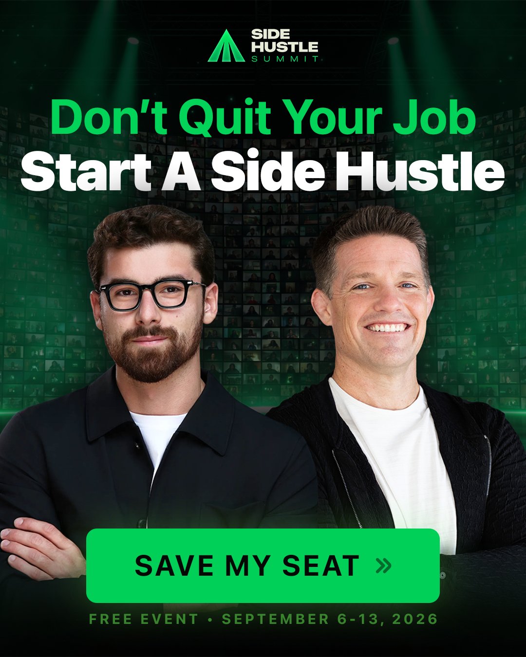Side Hustle Summit — Free Event September 6–13, 2026 with Iman Gadzhi and Russell Brunson